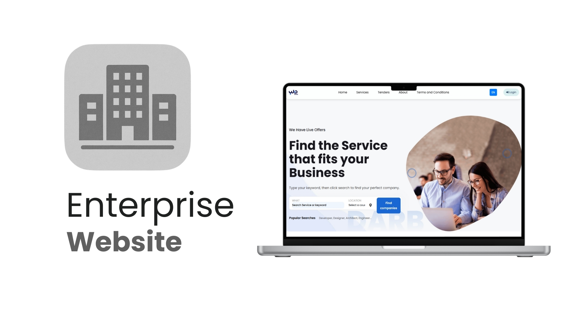 SHOWCASE WEBSITE FOR ENTERPRISE SERVICE HUB